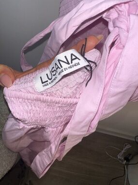 Lusana Pink Women's Summer Dress